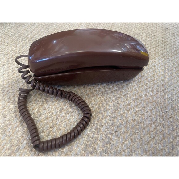 Vintage Western Electric Trimline Touch Tone  Telephone Brown Landline Phone - Picture 1 of 11